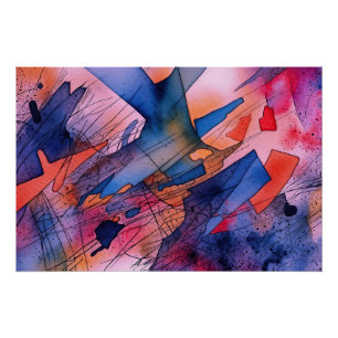 "Unleashed Potential" Contemporary Abstract Art Poster