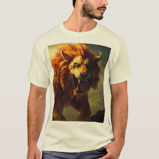 Unleashed: The Fiery Lion T-Shirt