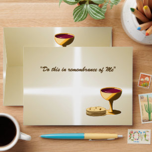 Unleavened Bread and Wine The Last Supper Easter Envelope