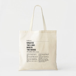 Unless The Lord Builds Psalm 127 Bag