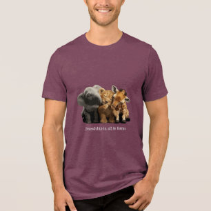 Unlikely Friends Elephant, Lion & Giraffe Friendsh Tri-Blend Shirt