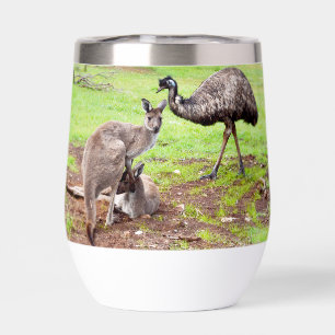 "Unlikely Pals: The Kangaroo and Emu Friendship"