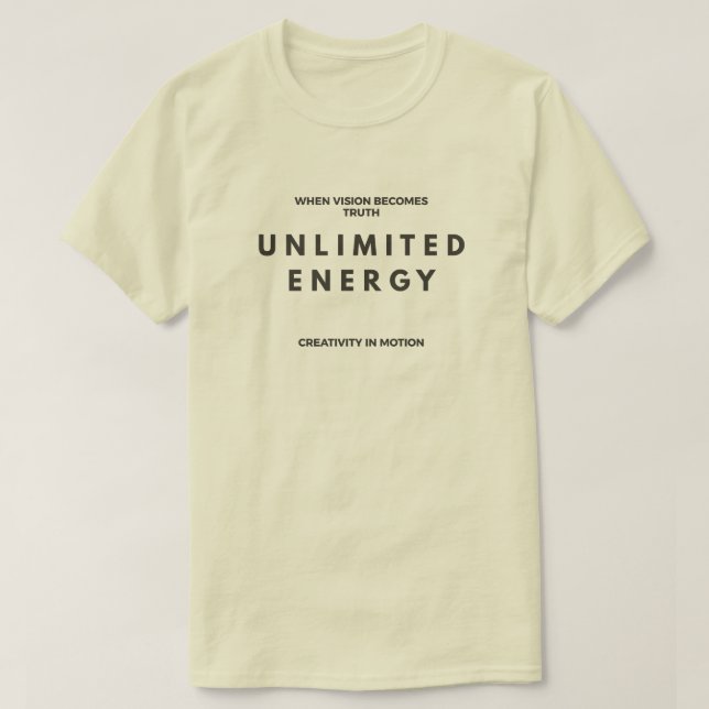 Unlimited Energy – Modern Minimalist T-Shirt (Design Front)