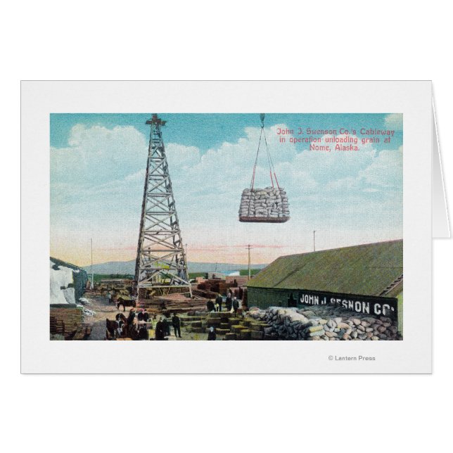 Unloading Grain on Swenson Co. Cableway (Front Horizontal)