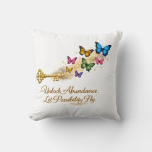 Unlock Abundance Throw Pillow