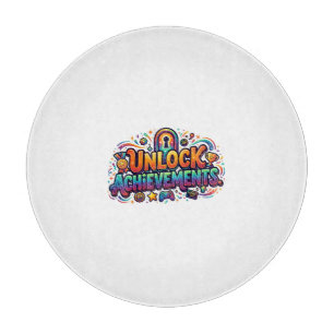 Unlock Achievements Typography T-Shirt Cutting Board