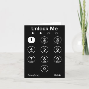 Unlock Me Phone Pcode Funny Gaming Christmas Gift Card