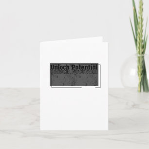 Unlock Potential Minimalist Motivational Design St Card