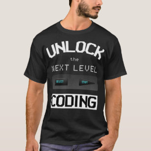 UNLOCK THE NEXT LEVEL CODING FUNNY Gaming  Coding  T-Shirt
