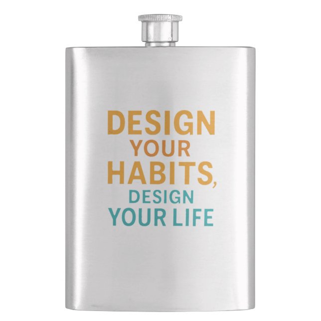 Unlock the Power Within – Motivational Mindset Hip Flask (Front)