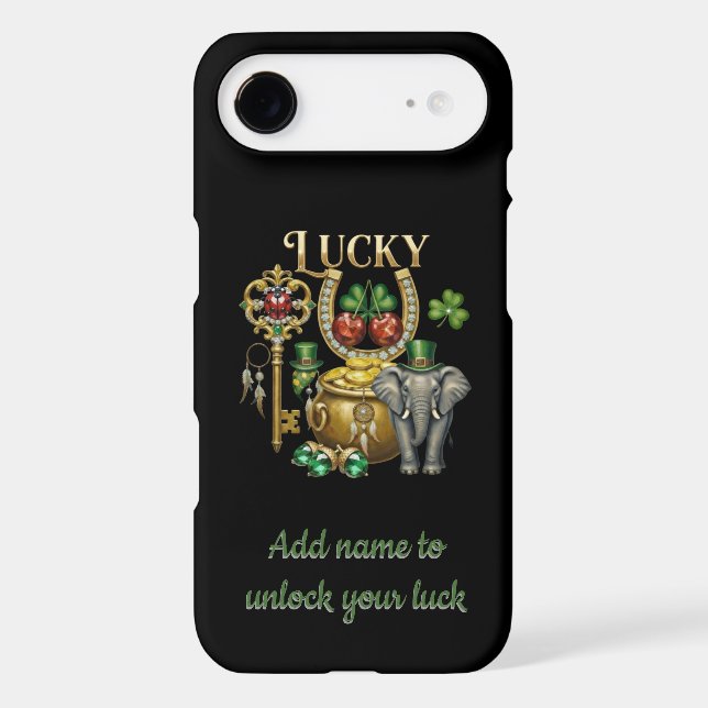 Unlock your luck personalized golden charms (Back)