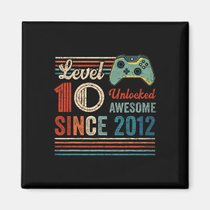 Unlocked Level 10 Birthday 10 Year Old Video Game  Magnet