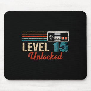 Unlocked Level 15 Birthday Boy Video Game Controll Mouse Pad