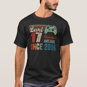 Unlocked Level 17 Birthday 17 Year Old Video Game T-Shirt