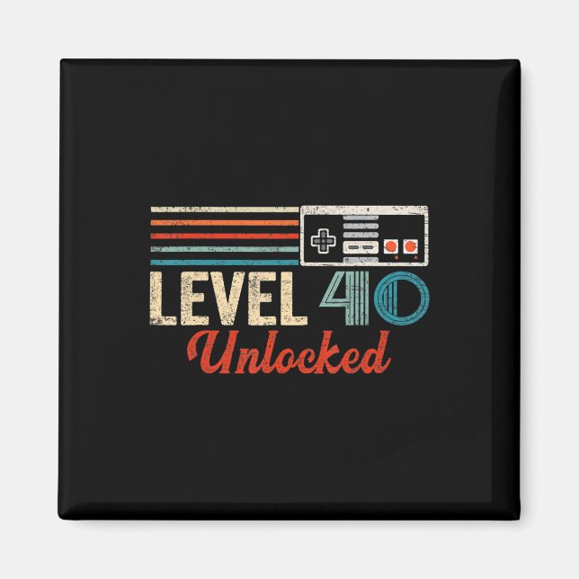 Unlocked Level 40 Birthday Boy Video Game Controll Magnet (Front)