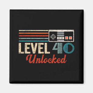 Unlocked Level 40 Birthday Boy Video Game Controll Magnet