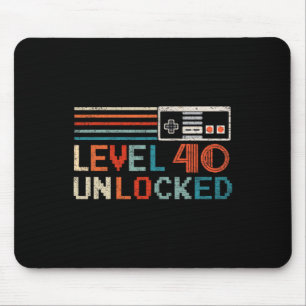 Unlocked Level 40 Birthday Boy Video Game Controll Mouse Pad