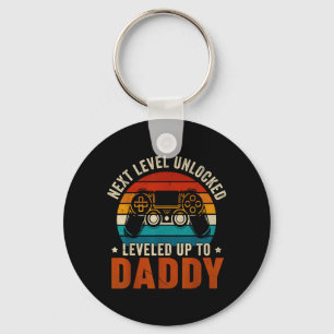 Unlocked Levelled Up to Daddy for Men Women Father Key Ring