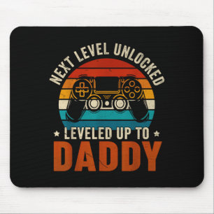 Unlocked Levelled Up to Daddy for Men Women Father Mouse Pad