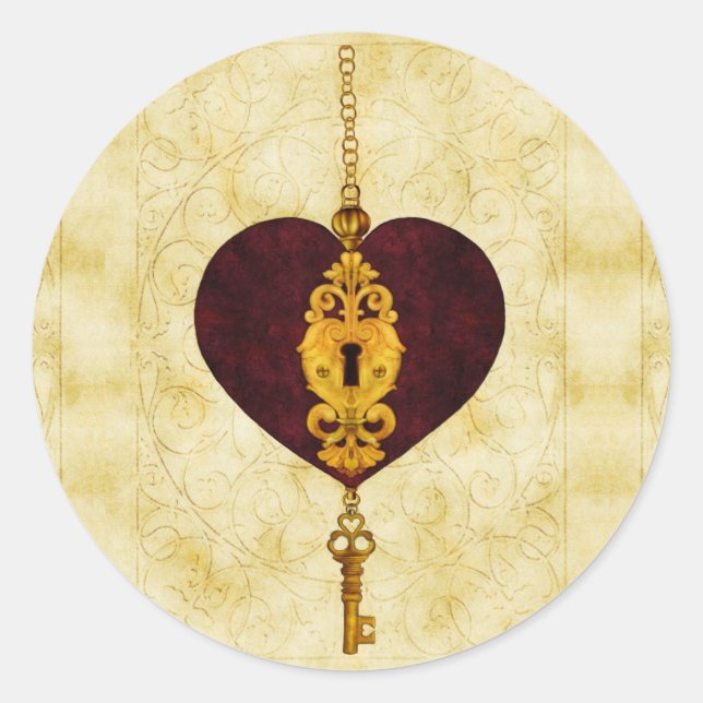 Unlocked Love Valentine Stickers (Front)