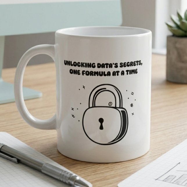 Unlocking Data Secrets Formula Analytics Wizard Coffee Mug (Creator Uploaded)