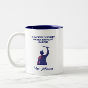 Unlocking Universe Secrets Young Learners Science Two-Tone Coffee Mug