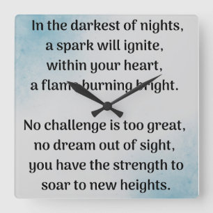  Unlocking Your Inner Winner Square Wall Clock