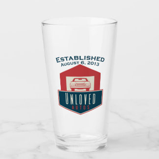 Unloved Autos glass tumbler