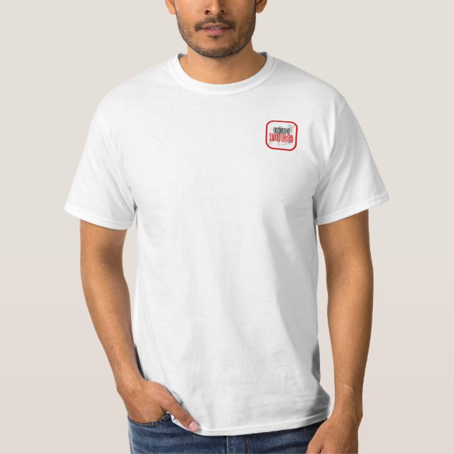 "UNM Bigs" Pocket and Back Logo Basic T-Shirt (Front)