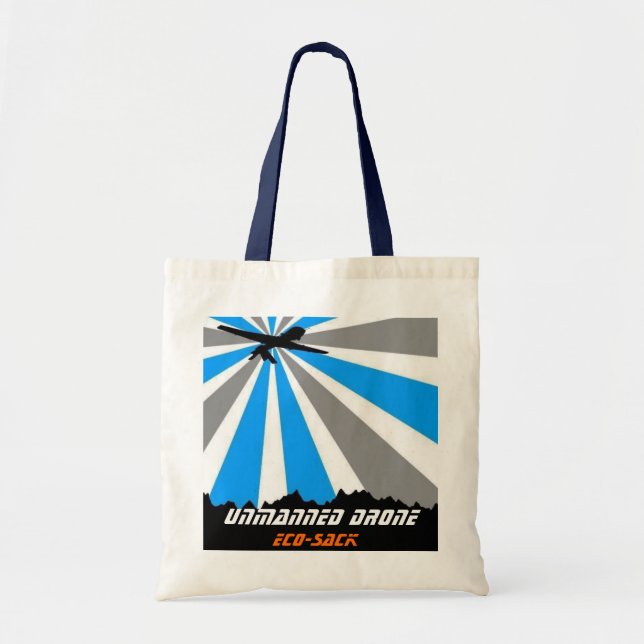 Unmanned Drone Eco-Sack Tote Bag (Front)