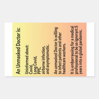 Unmasked Doctors info paper stickers