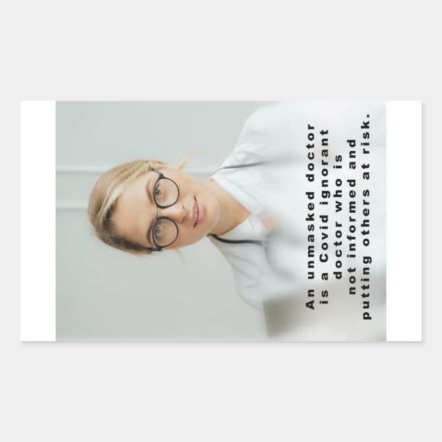 Unmasked doctors paper sticker (Front)