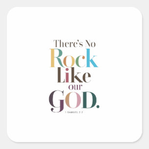 Unmatched Divine Rock: Spiritual Strength Square Sticker