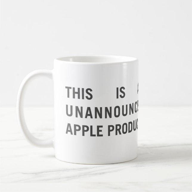 "Unnanounced Apple Product" Mug (Left)