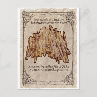 Unnatural Pile of Sticks postcard