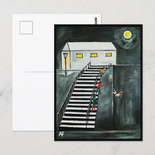 Unnecessary Steps Painting by Alfred Fox Postcard