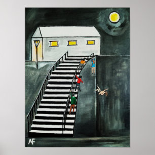 Unnecessary Steps Painting by Alfred Fox Poster