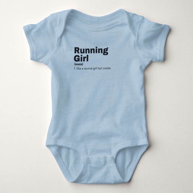 unning Girl - Running Baby Bodysuit (Front)