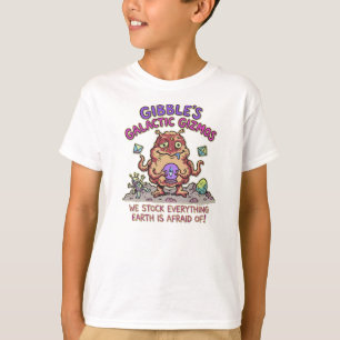 unny Gibble's Galactic Gizmos Retro Alien Shop Tee