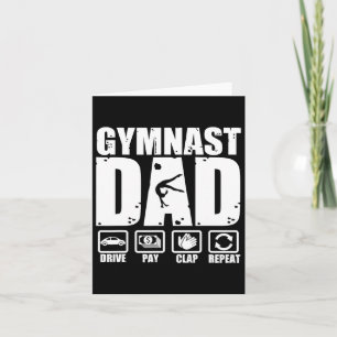 Unny Gymnast Dad Proud Gymnastics Father Humour Fa Card