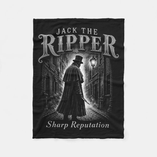 Unny Jack The Ripper Sharp Reputation Gothic Fleece Blanket (Front)