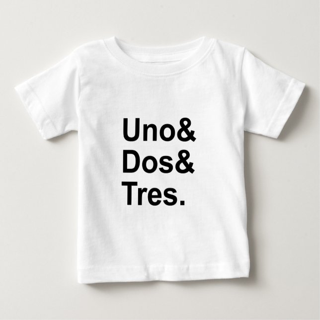 Uno Dos Tres | One Two Three in Spanish Baby T-Shirt (Front)