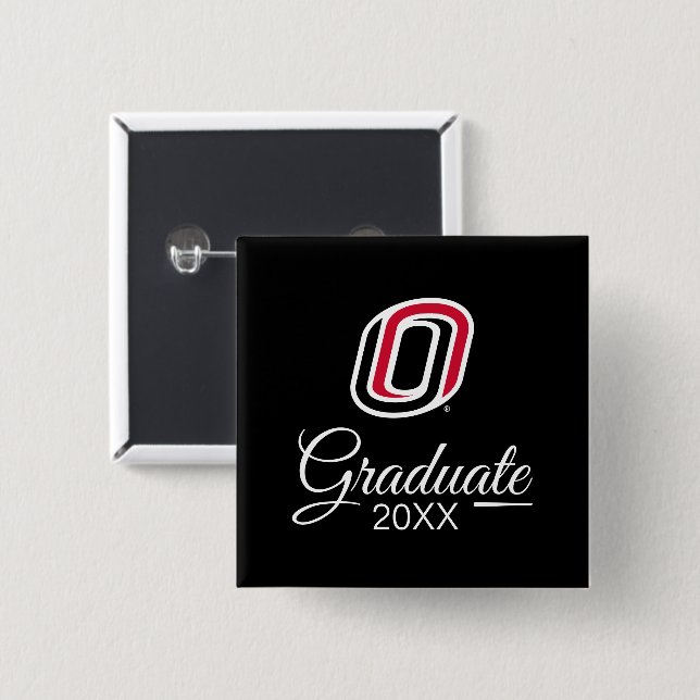 UNO Mavericks Graduate 15 Cm Square Badge (Front & Back)