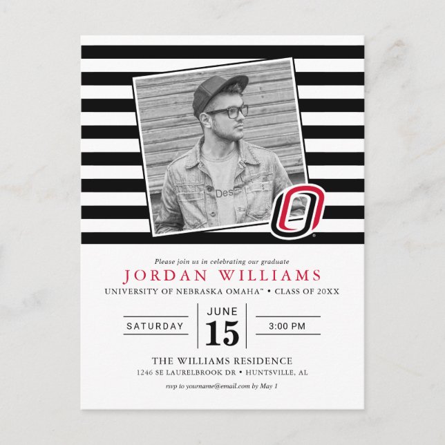 UNO Mavericks Graduate Announcement Postcard (Front)