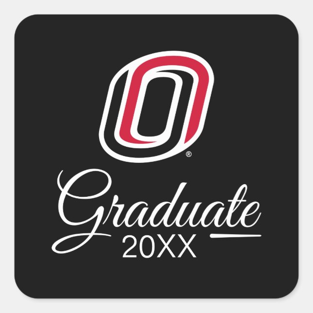 UNO Mavericks Graduate Square Sticker (Front)