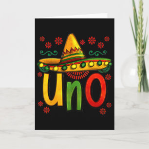 Uno My First Mexican Birthday Cinco De Mayo 1st Bi Card