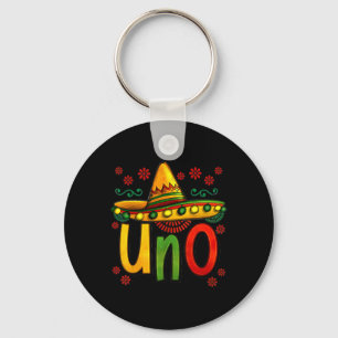 Uno My First Mexican Birthday Cinco De Mayo 1st Bi Key Ring
