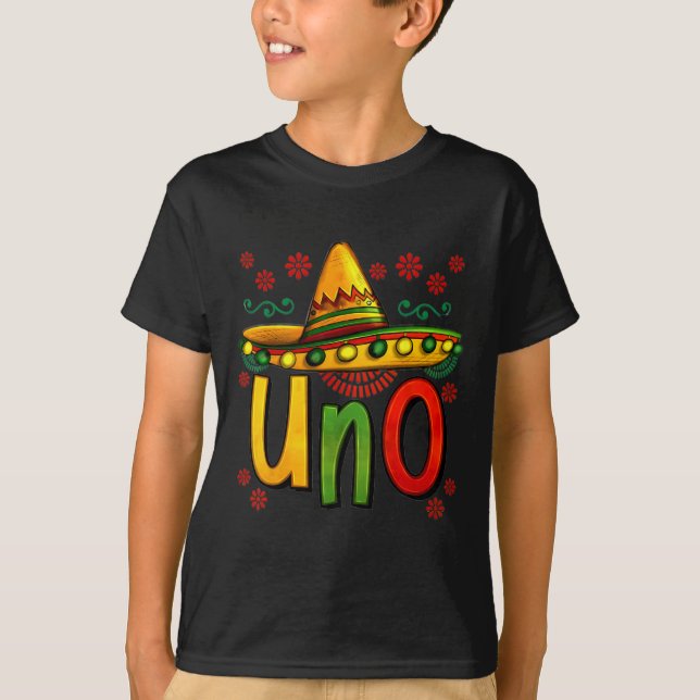Uno My First Mexican Birthday Cinco De Mayo 1st Bi T-Shirt (Front)