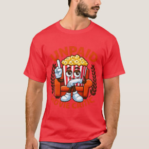 Unpaid Movie Critic Vintage Cinema Film and Mo T-Shirt