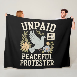 unpaid peaceful protester fleece blanket